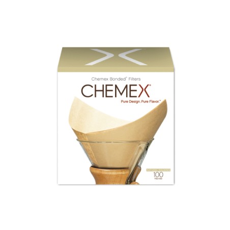 CHEMEX -  Boîte de 100 filtres naturels pour cafetière 6 à 10 tasses